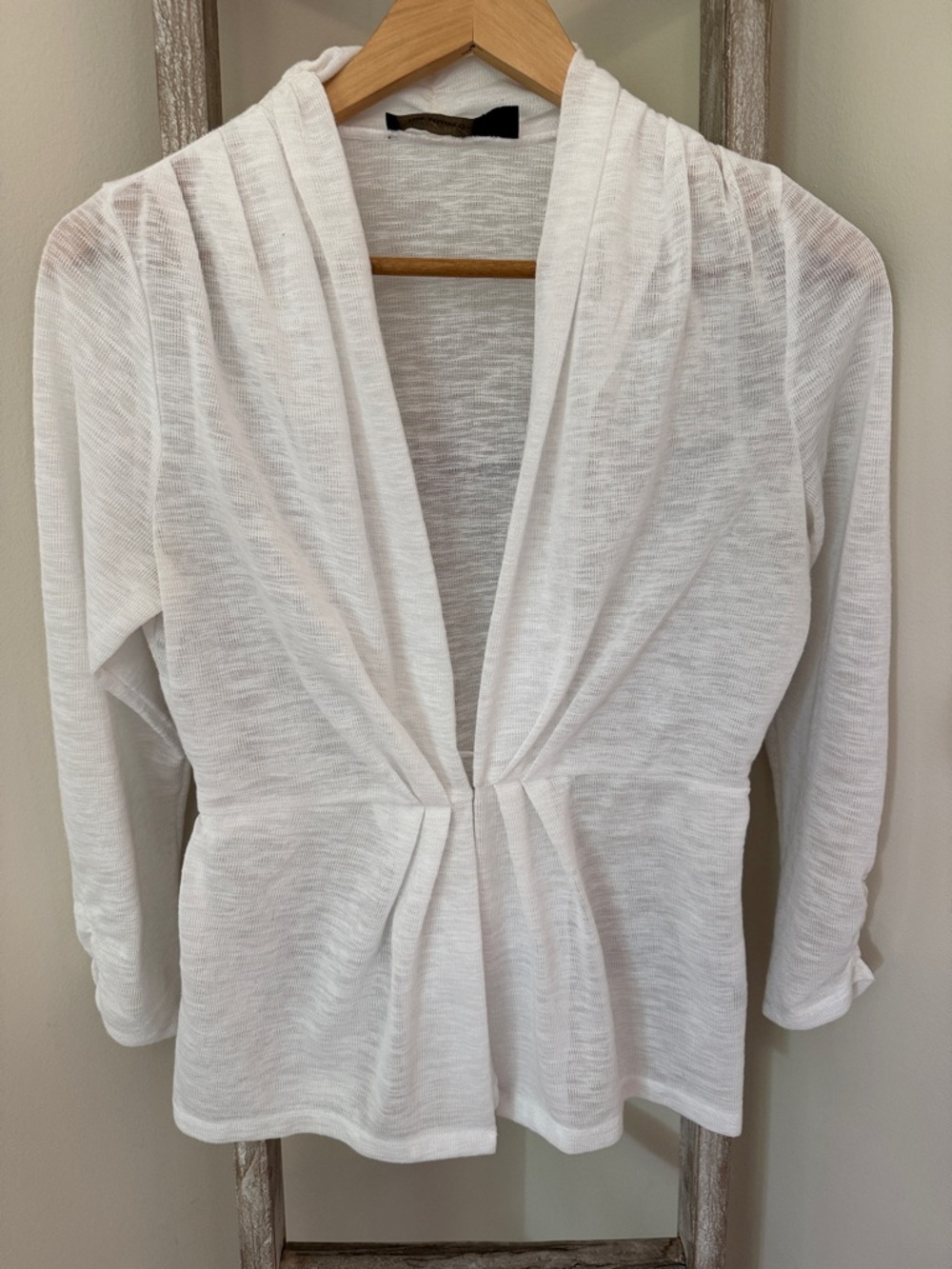 The Limited White Open-Front Lightweight Cardigan